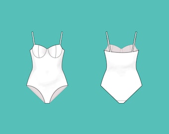 Molde em PDF para Body e Maiô | Bojo com aro, 3 opções de perna