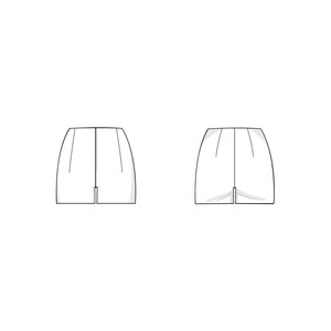 Womens high waist shorts Sizes 2-8 Basic block PDF sewing pattern image 1