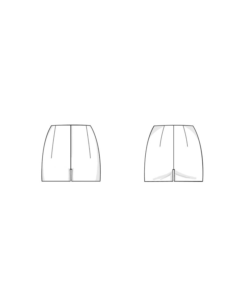 Womens high waist shorts Sizes 2-8 Basic block PDF sewing pattern image 1