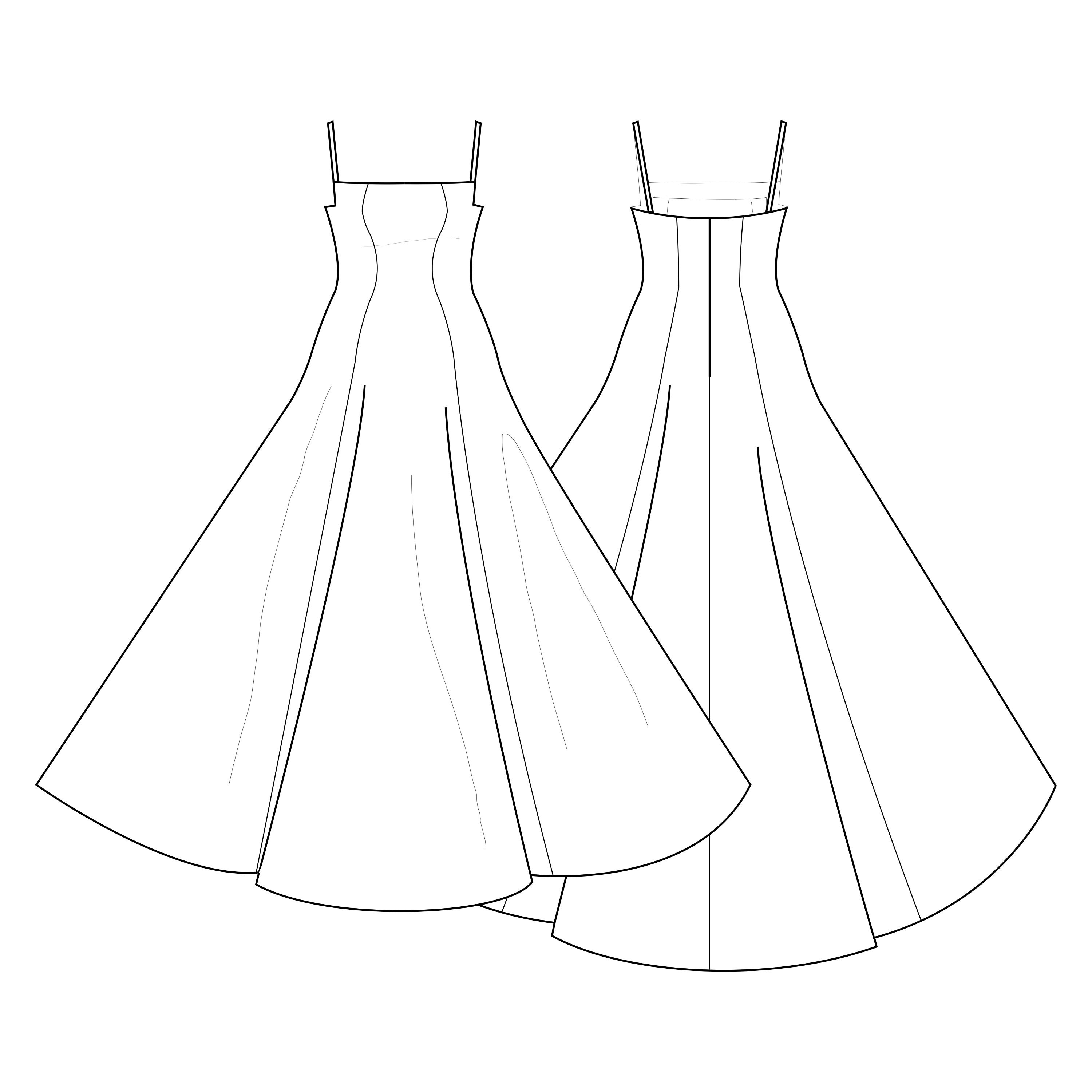 PDF Sewing Pattern Sizes 2-8 Paneled Full Skirt A-line - Etsy