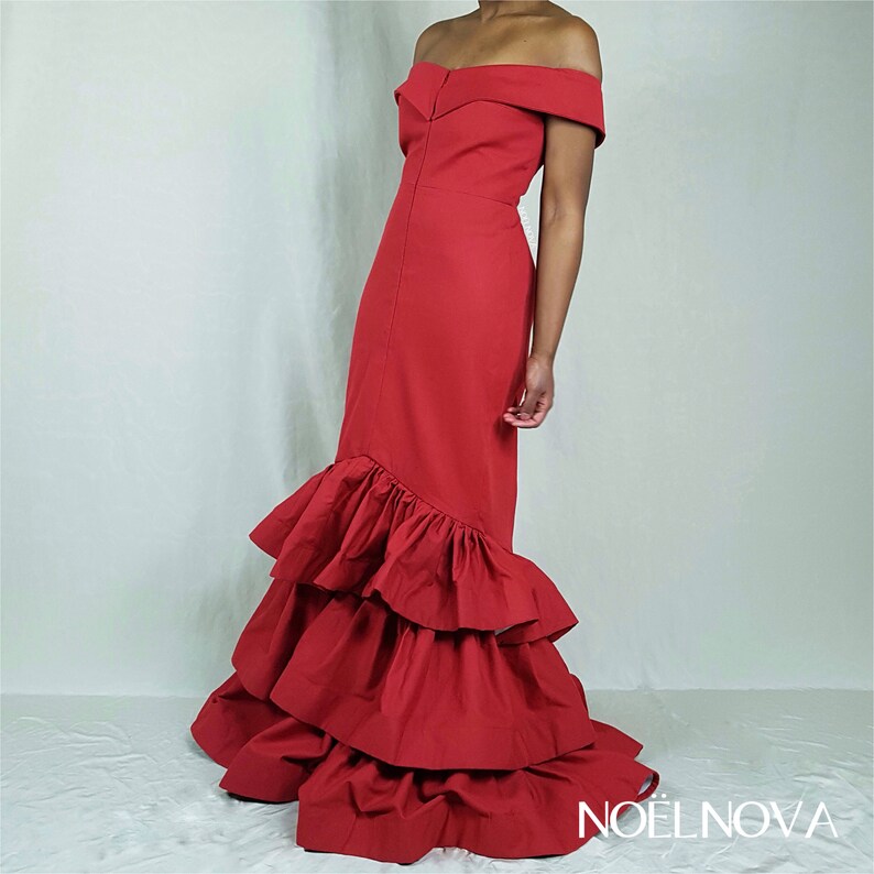 Off Shoulder Mermaid Gown Pdf Sewing Pattern Etsy