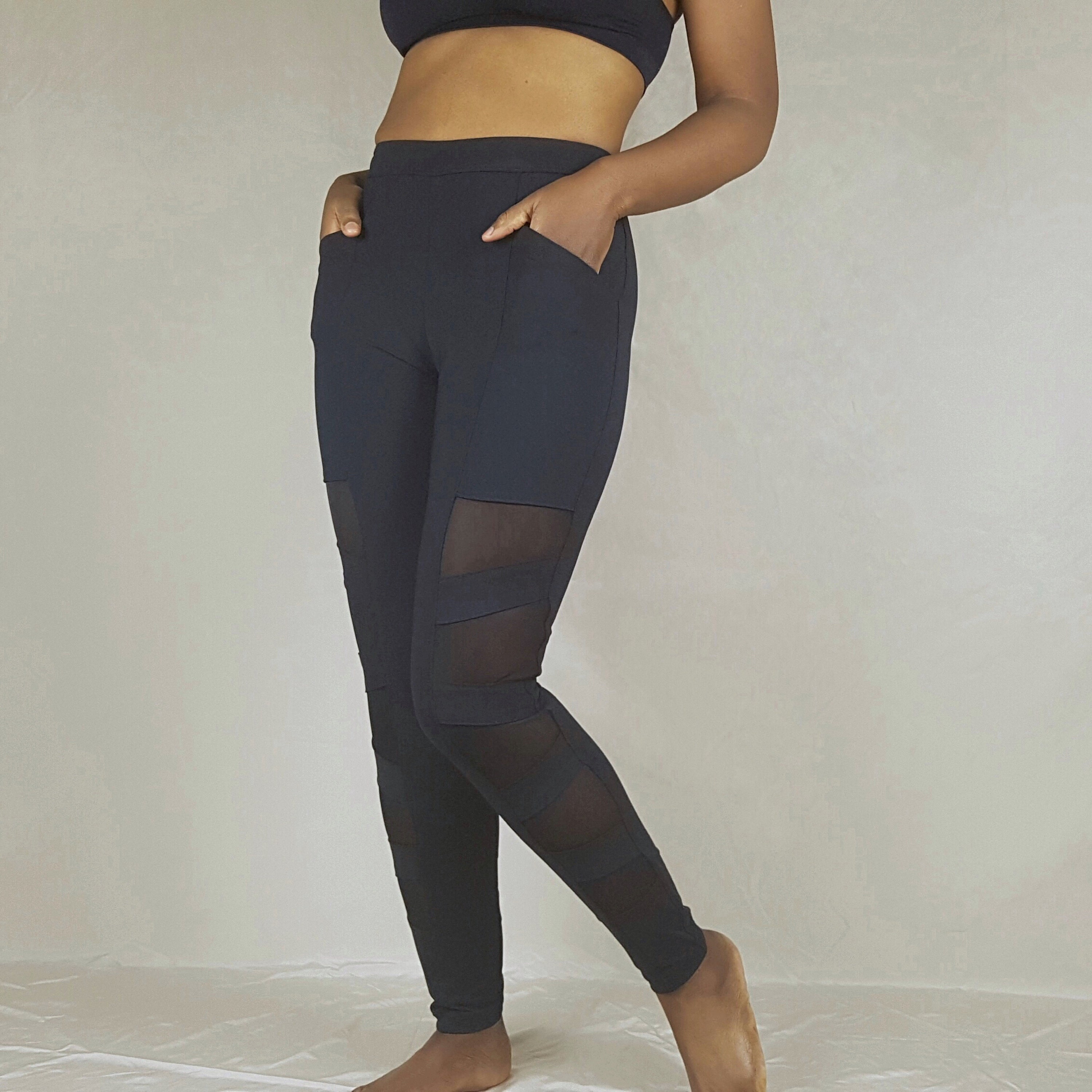 Mesh Panel Leggings 