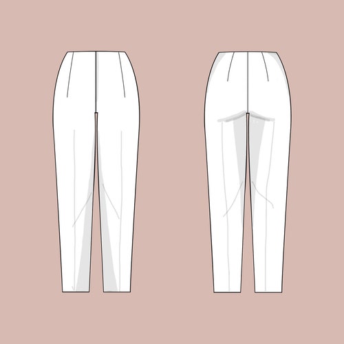 Womens High Waist Cigarette Pants Sizes 