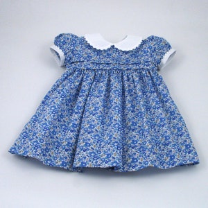 Liberty Tana Lawn Dress in blue Betsy Ann print for A Little Girl image 2