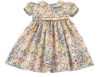 Liberty Tana Lawn Dress in "Felda" print for A Little Girl