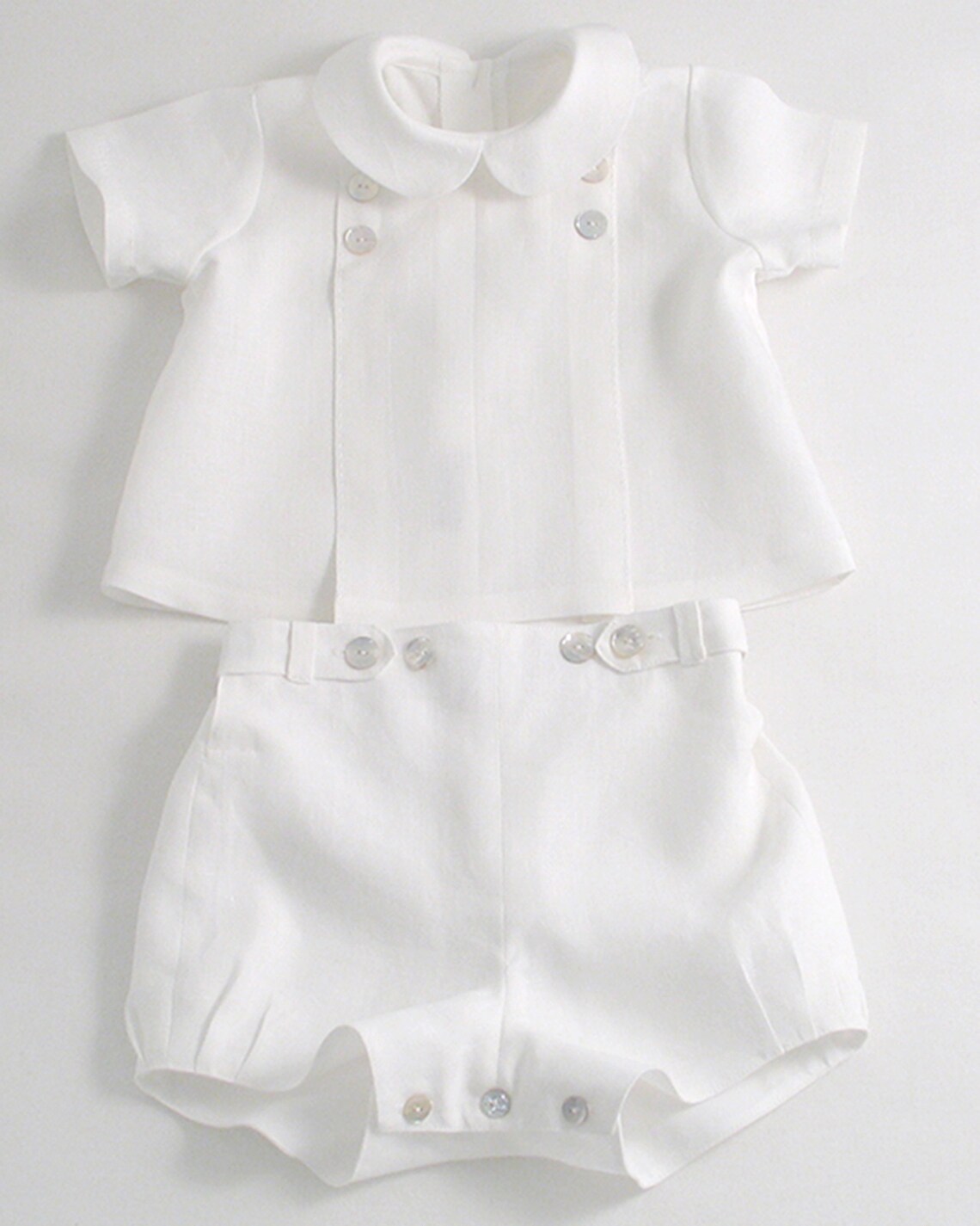 White Linen suit for a Baby Boy Etsy
