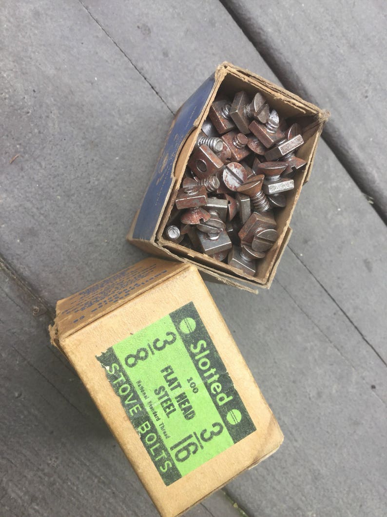 Historic American Screw Company Slotted Screws and Stove Bolts Etsy