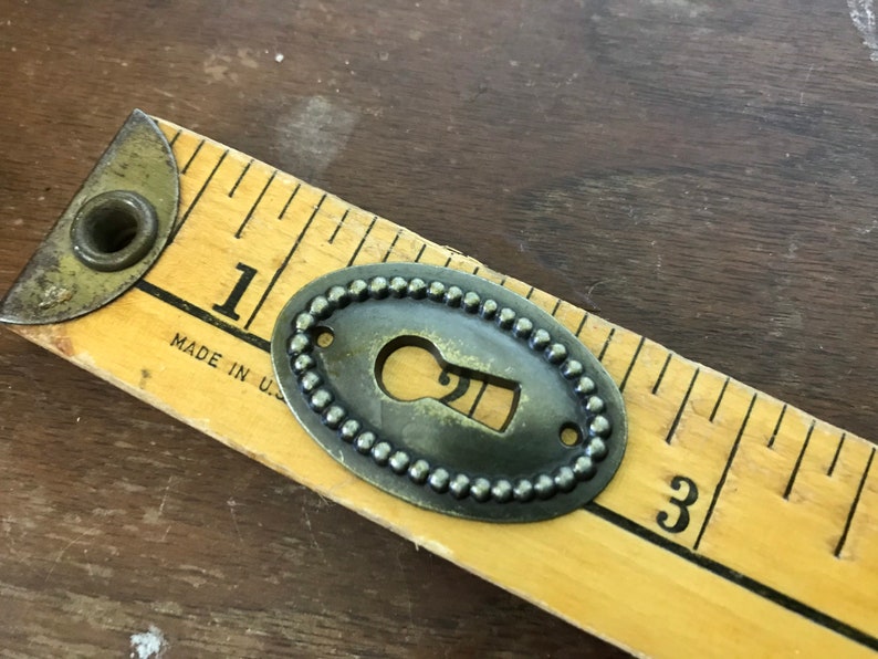 Bronze or Brass Colored Furniture Escutcheons or Keyhole Oval Etsy