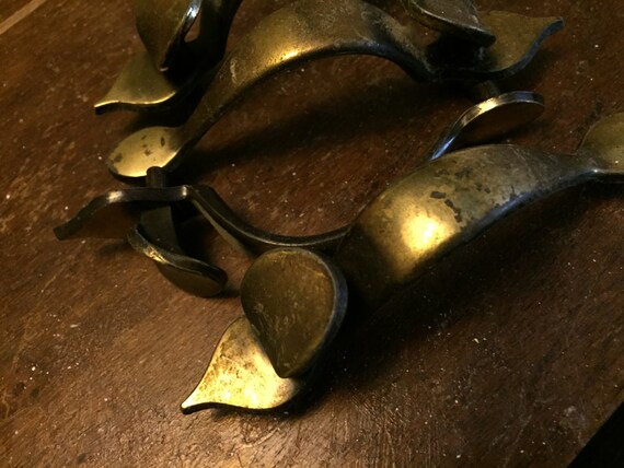 Brass Colored Drawer Pulls 3 25 Center 4 5 Total Etsy