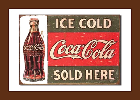 Coca Cola Coke Vintage Ad Prints Cabinet Dresser Drawer Knobs Pulls