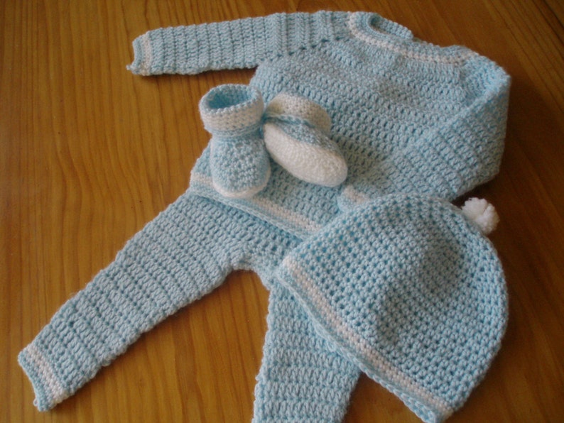 Crochet Pattern for Baby Boys Legging Set With Hat and Etsy