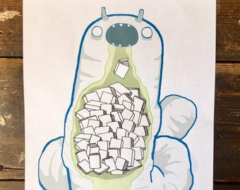 Bookworm Reading Tracker Afdrukbare JPG