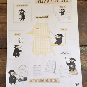 Plague Doctor Habit Tracker Afdrukbaar afbeelding 4