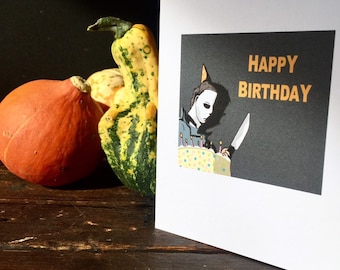 Halloween Michael Myers Birthday Card