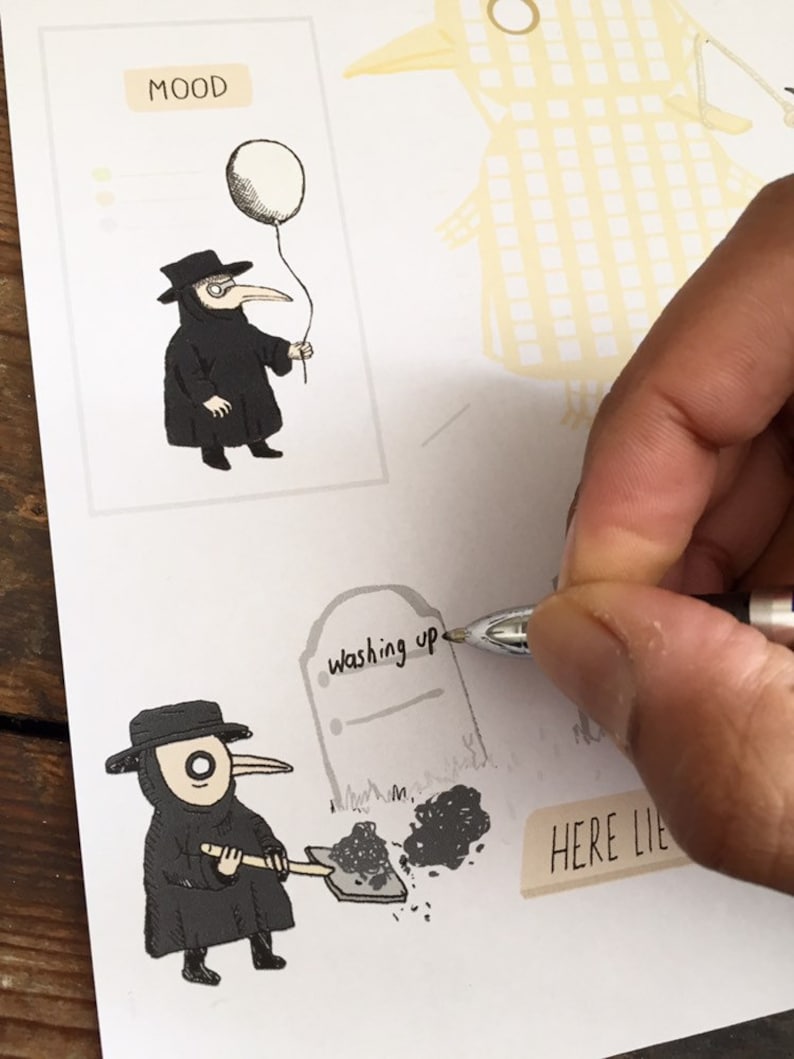 Plague Doctor Habit Tracker Afdrukbaar afbeelding 10