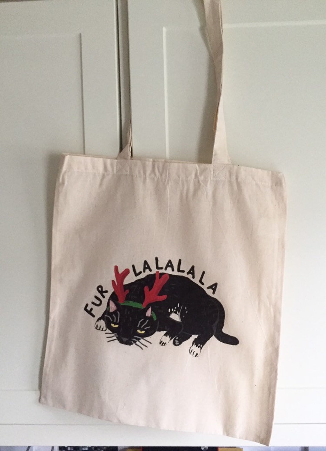 Christmas Cat Gift Bag Etsy