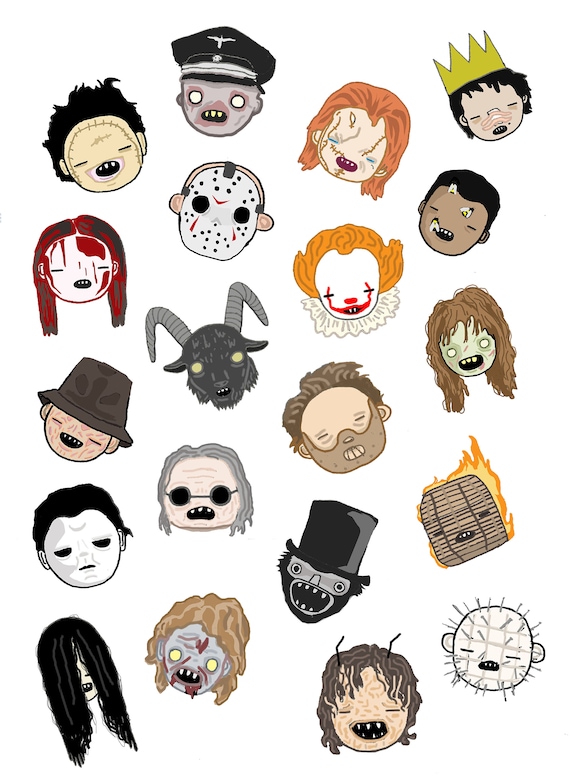 Iconic Horror Movie Characters SVG - Etsy