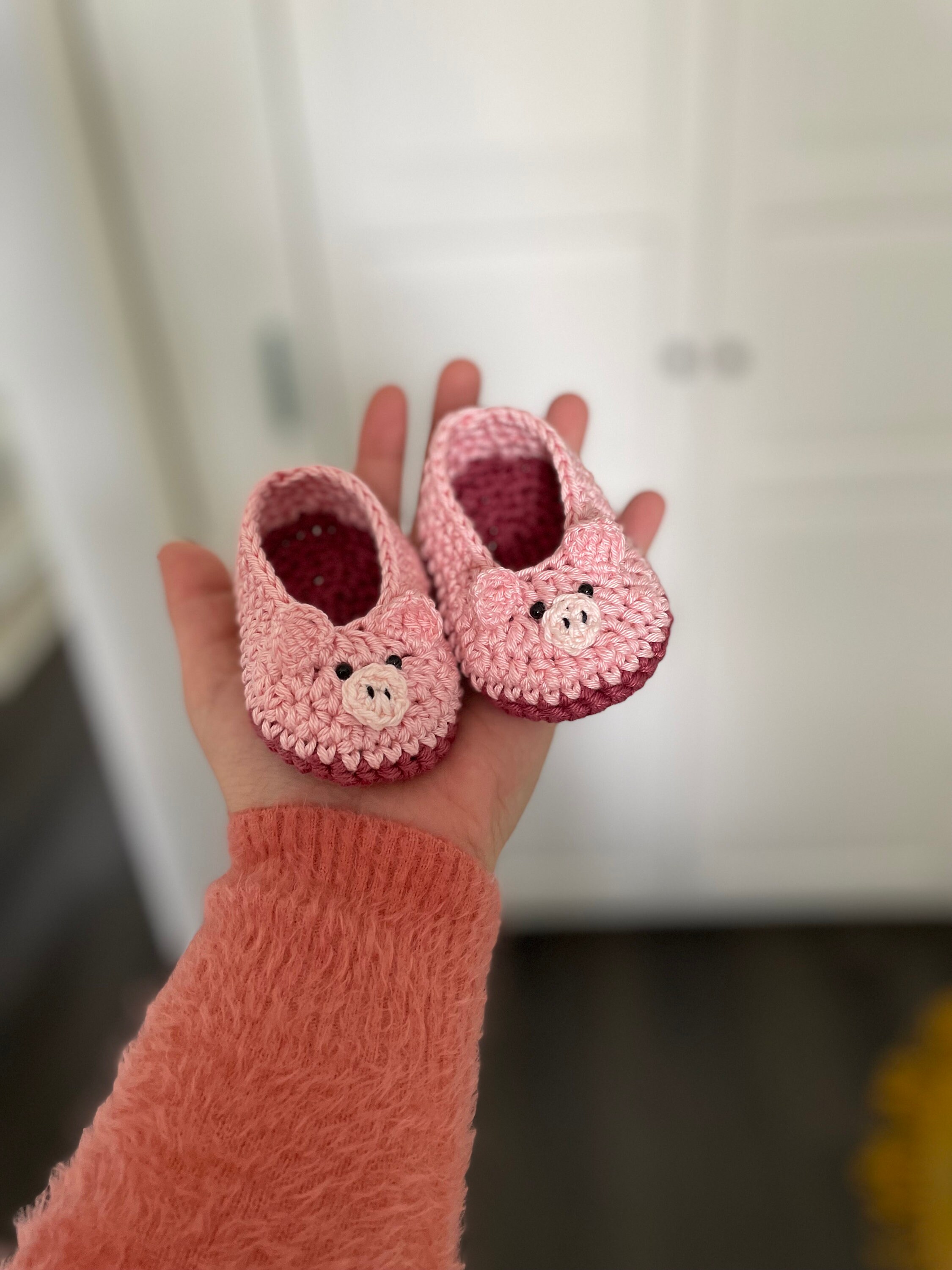 Handmade Crochet Newborn Cow Gift Set (4pc) – Baby Shower Gift