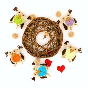 Crib mobile with colorful owls | crochet baby mobile | cot mobile | nursery decor | kids room