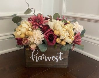Pink Fall Decor, Fall Table Decor, Fall Farmhouse Decor, Thanksgiving Table Decor, Fall Decor, Fall Centerpiece for Table, Sunflower Decor