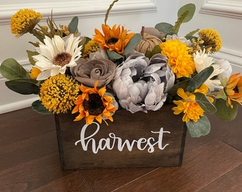 Fall Table Decor, Fall Farmhouse Decor, Fall Centerpiece, Thanksgiving Table Decor, Fall Decor, Fall Centerpiece for Table, Sunflower Decor