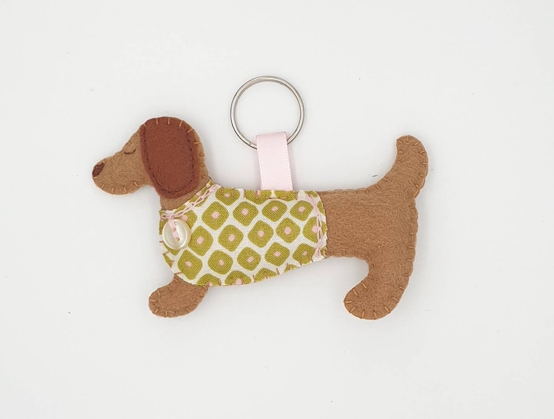 Lucy the Sausage Dog Keyring DIY Felt Sewing Craft Kit. Easy Etsy