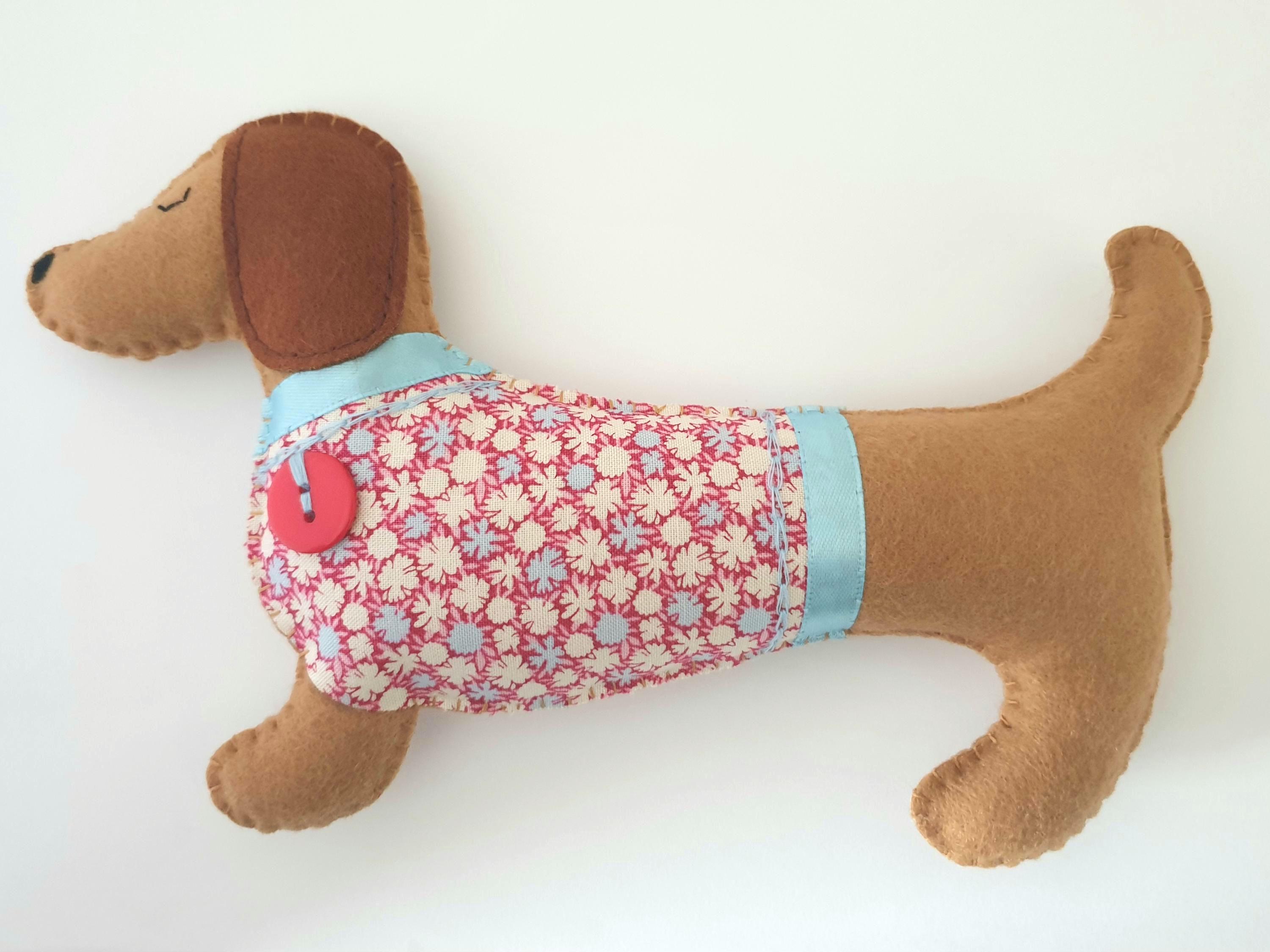 PDF Daxie Dachshund Dog Felt Sewing Pattern Etsy