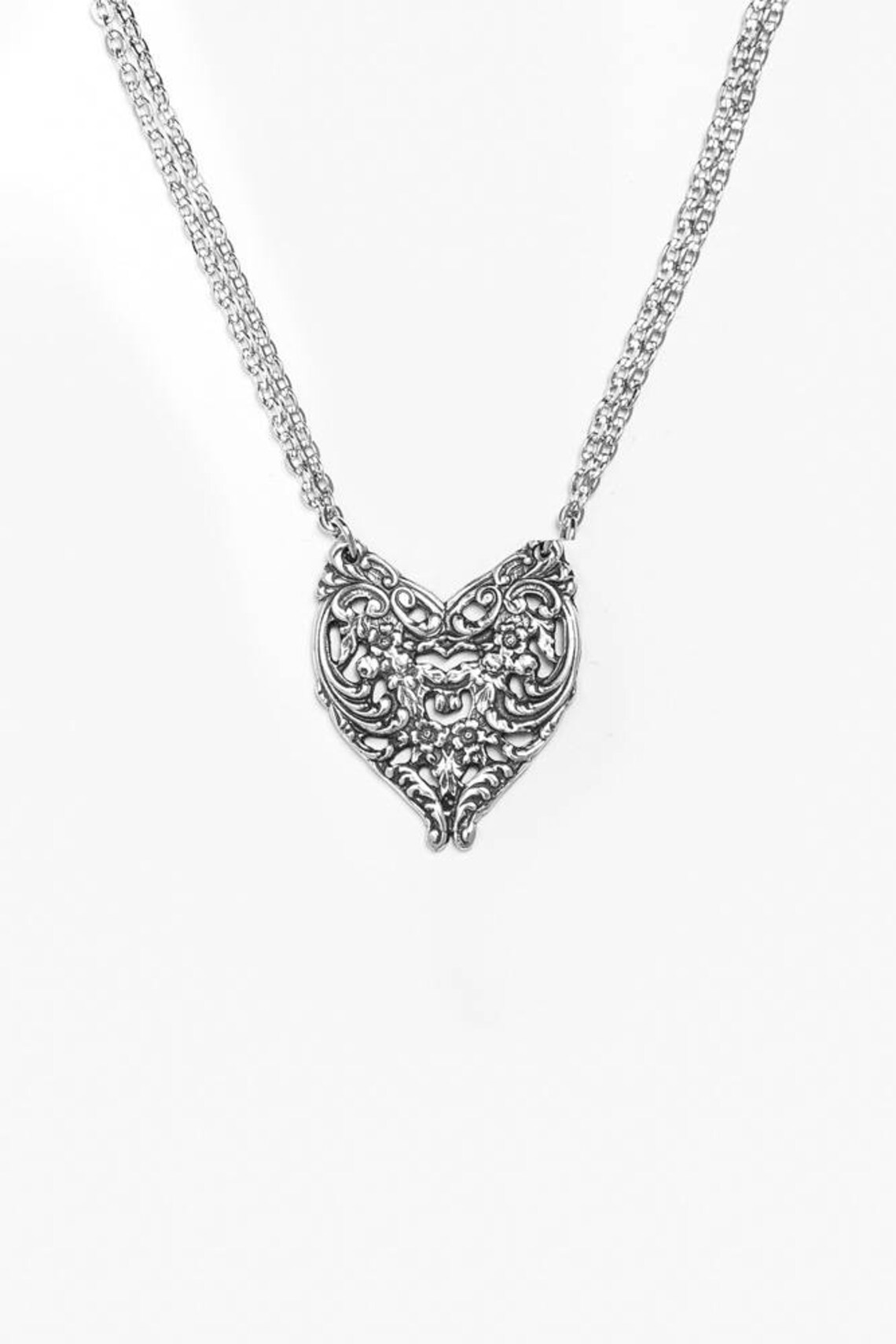 Spoon Necklace english Lace by Silver Spoon Etsy