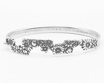 Spoon Bangle Bracelet: "Posy" by Silver Spoon Jewelry