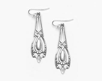 Spoon Earrings: "Marquis" by Silver Spoon Jewelry