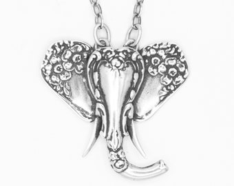 Spoon Necklace: "Petite Elephant" by Silver Spoon Jewelry