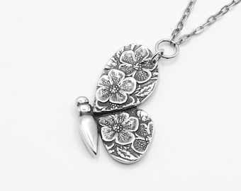 Spoon Necklace: "Buttercup Butterfly" by Silver Spoon Jewelry