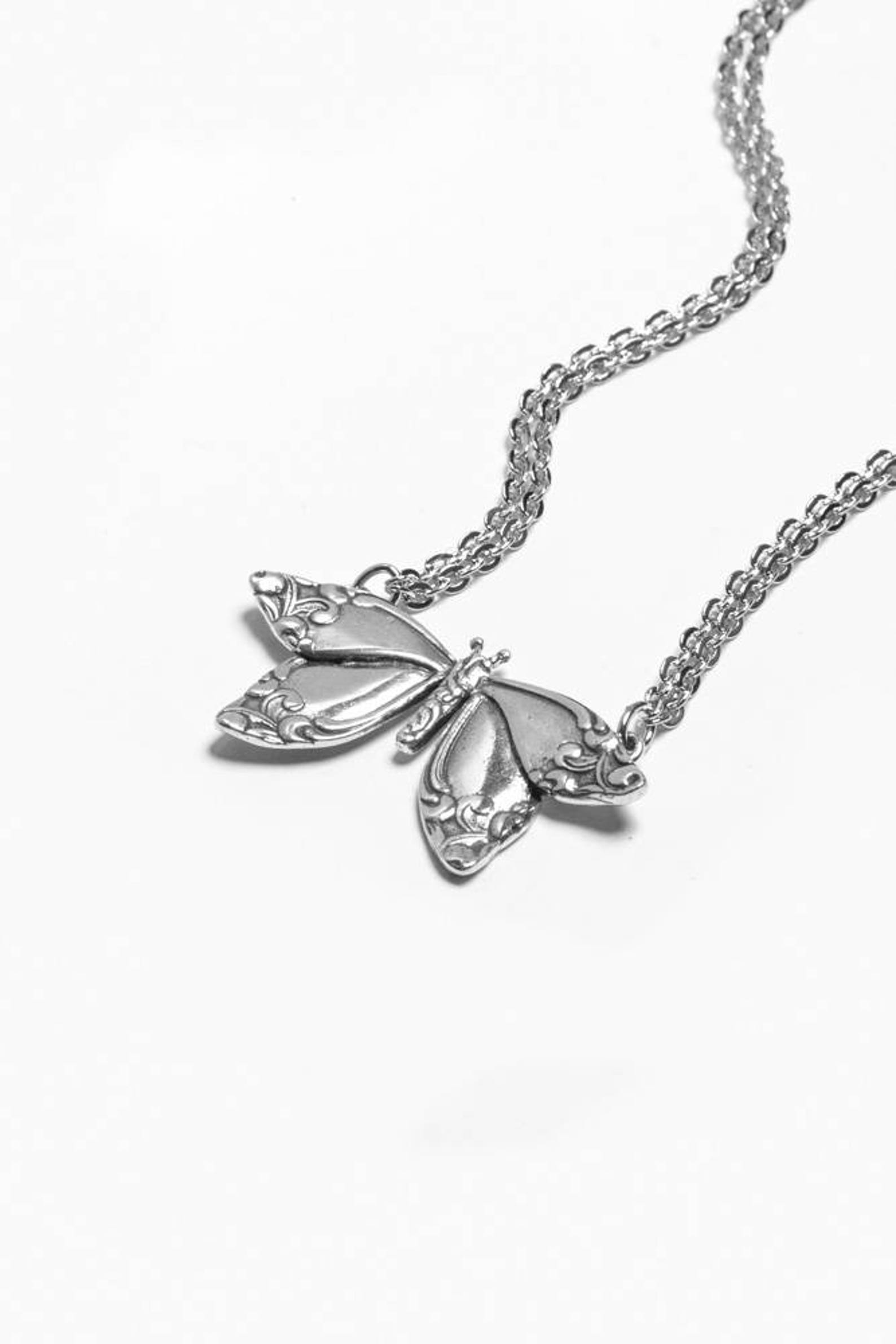 Spoon Necklace butterfly by Silver Spoon Jewelry Etsy