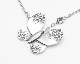 Spoon Necklace: "Audrey Butterfly" by Silver Spoon Jewelry