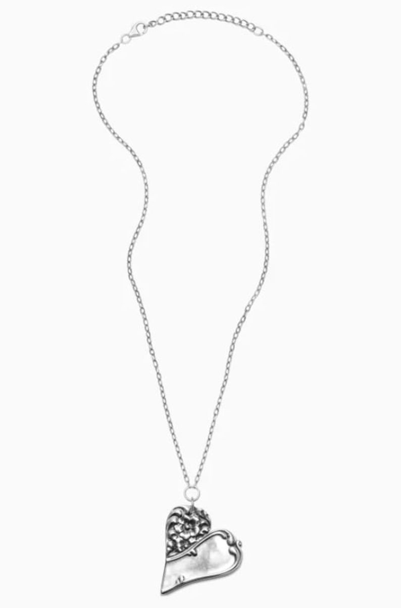 Spoon Necklace: Charlotte Heart Pendant Necklace image 3