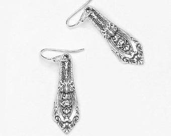 Spoon Earrings: "Empire" by Silver Spoon Jewelry