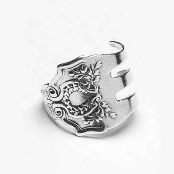 Spoon Ring fork Laureatte by Silver Spoon Jewelry Etsy