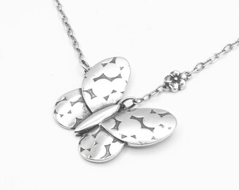 Spoon Necklace: "Ivy Butterfly" by Silver Spoon Jewelry