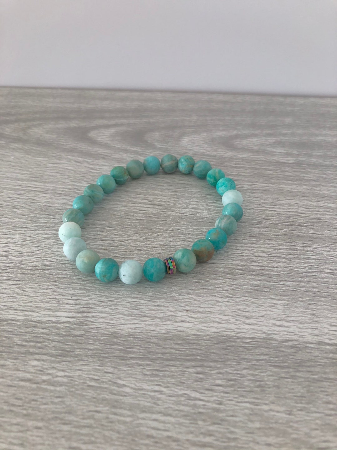 Pulsera De Amazonita Natural - Cuentas De 11 Mm, Piedra Verde AAAA, Unisex Para Hombre Y Mujer