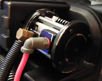 Ghostbusters inspired caseless HGA pump. Raw 3d printed components. Now compatible with Haslab/Hasbro proton packs.