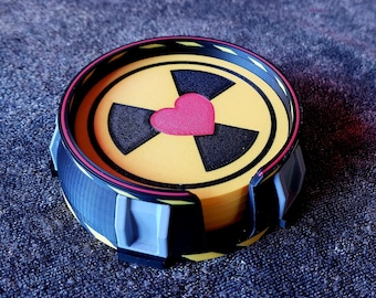Ghostbusters inspired Holtzmann five piece Coaster set.