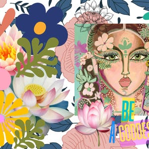 Soyez une déesse - Carte d'art imprimable bohème | Décoration murale pour l'émancipation féminine | Téléchargement instantané | Cadeau fille spirituelle | Illustration de Rosalina