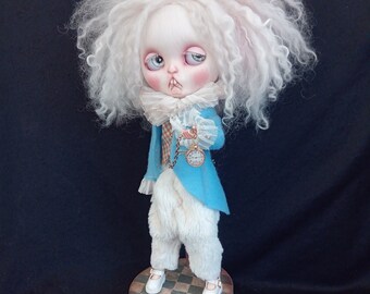 Custom Alice in Wonderland White Rabbit Blythe Doll