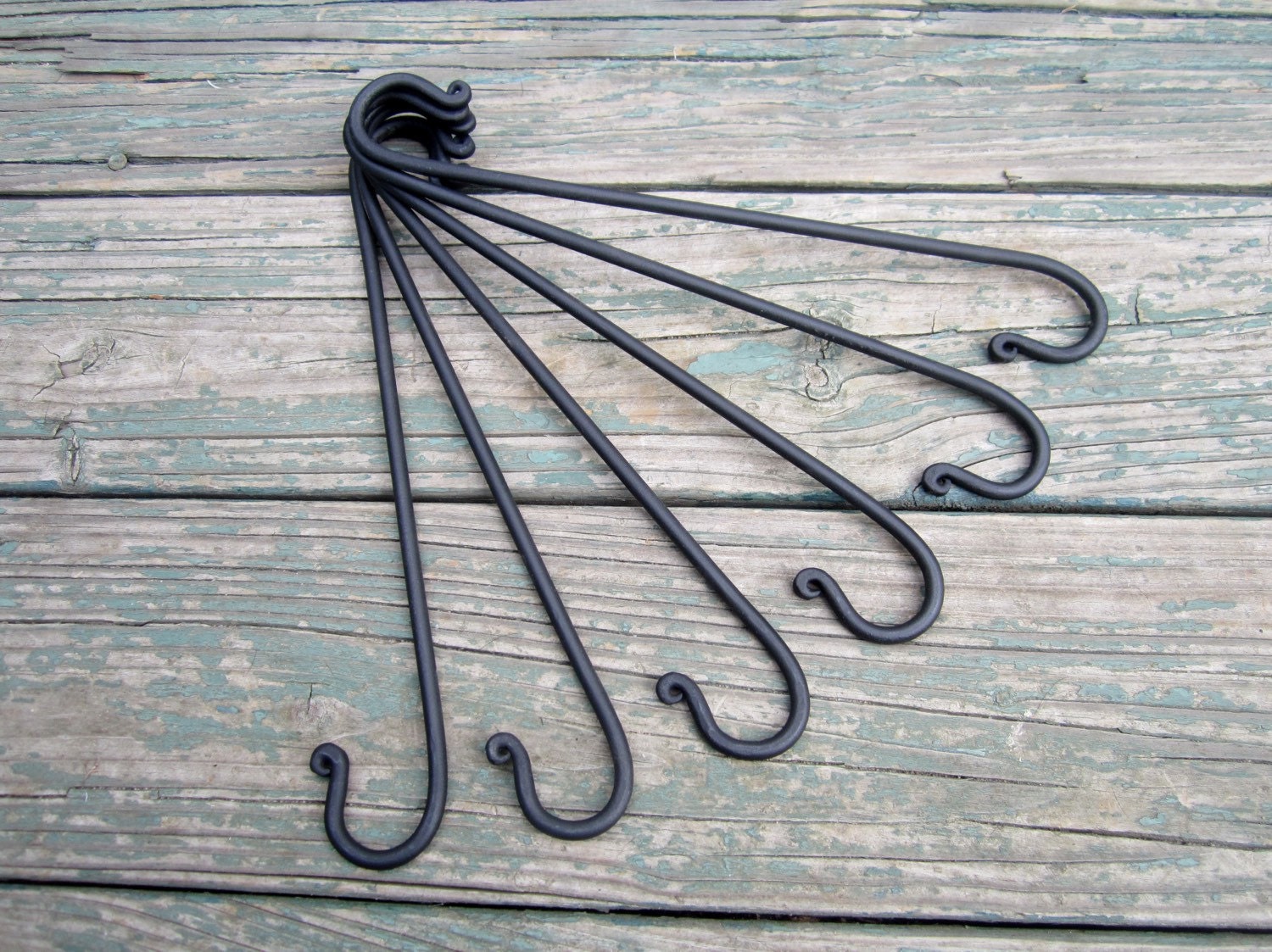 Set of 6 S Hooks Rustic Metal Hookgarden Hanger Outdoor Etsy