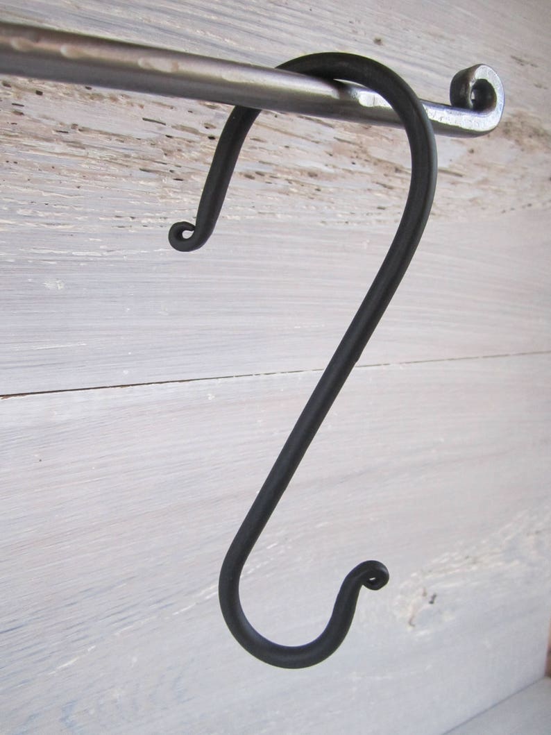 Set of 6 Pot Rack Hooks Steampunk Pipe Bar Hooks Rustic Etsy