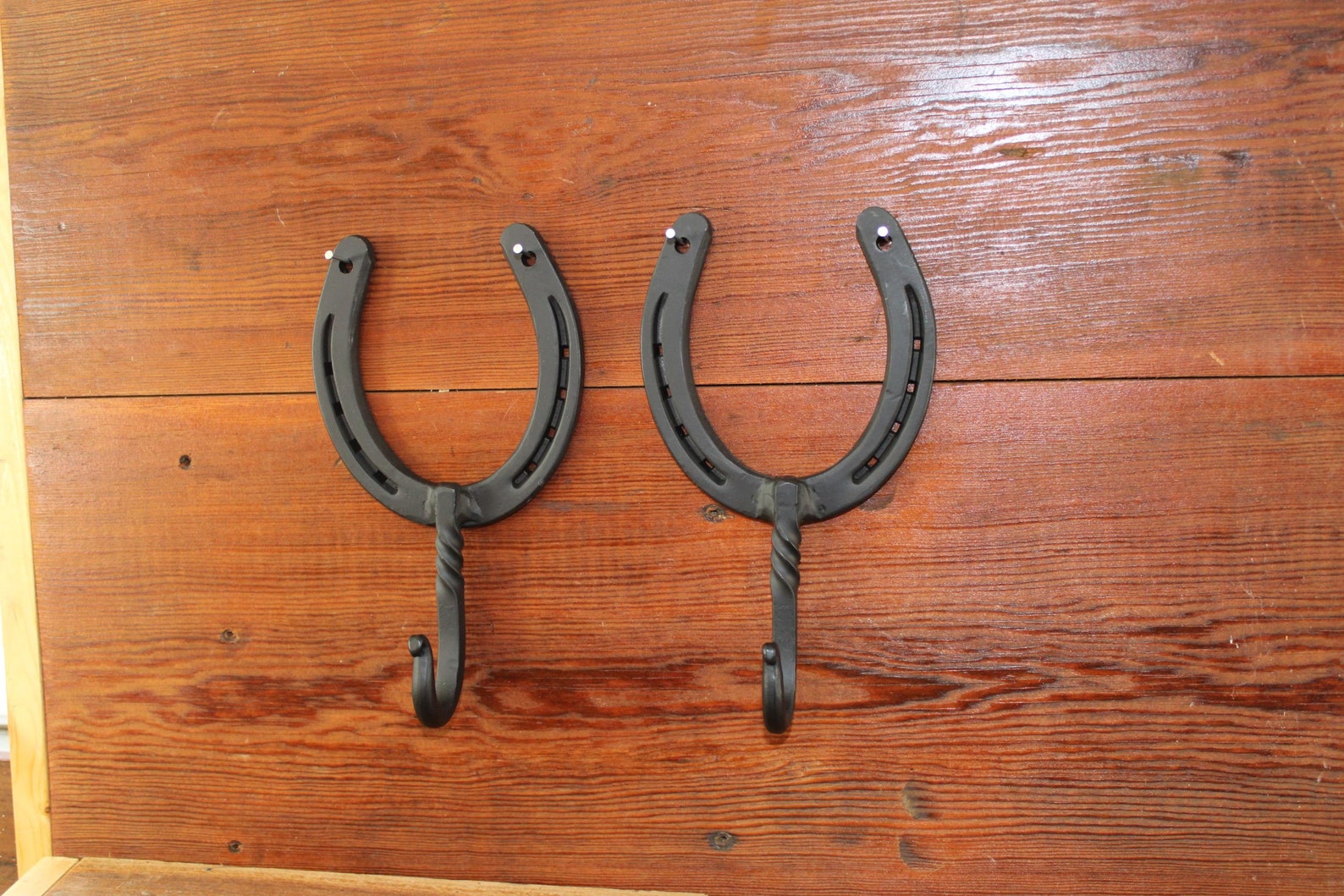 Hand Horseshoe Hook Set Wall Hooks Entryway Mid Etsy