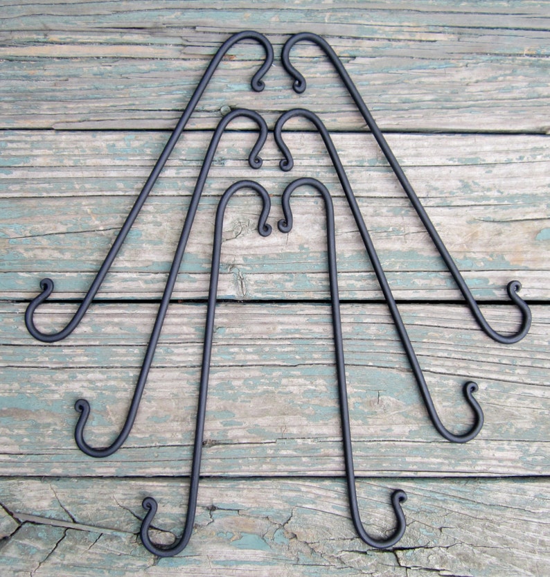 Set of 6 S Hooks Rustic Metal Hookgarden Hanger Outdoor Etsy