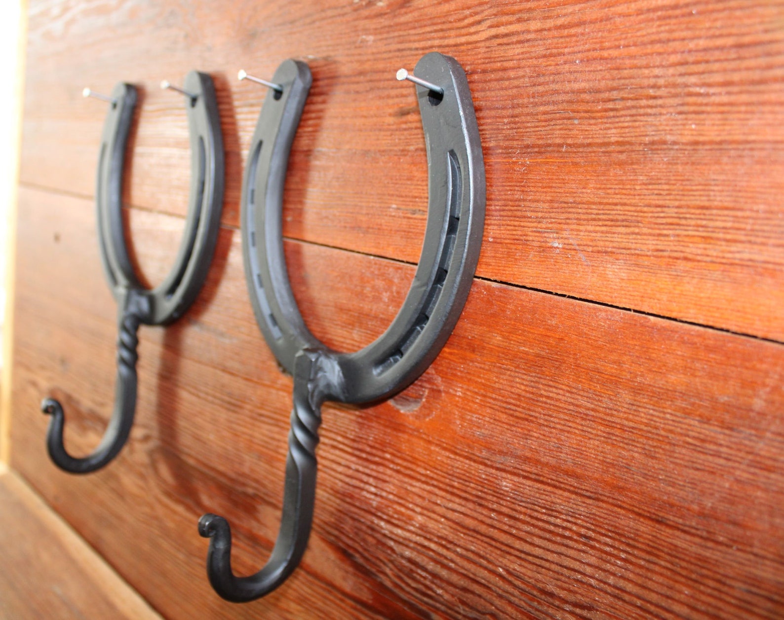 Hand Horseshoe Hook Set Wall Hooks Entryway Mid Etsy