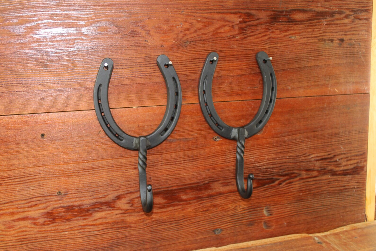 Hand Horseshoe Hook Set Wall Hooks Entryway Mid Etsy