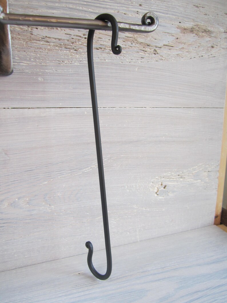 Set of 6 S Hooks Rustic Metal Hookgarden Hanger Outdoor Etsy